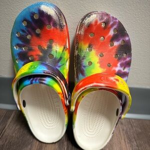 Tie Dye crocs